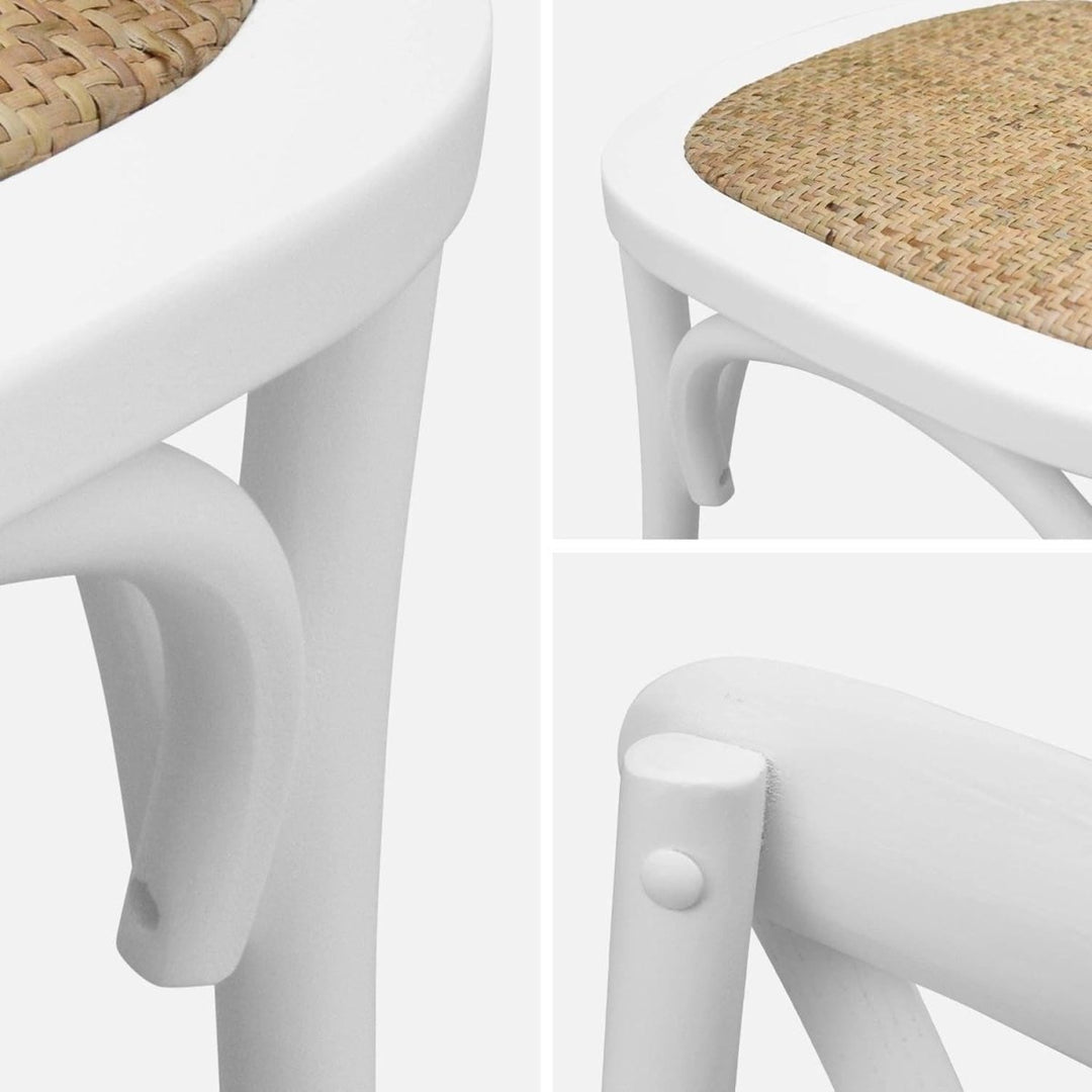 2 Chaises Bistrot Bois Rotin | Roh - Designix Chaises
