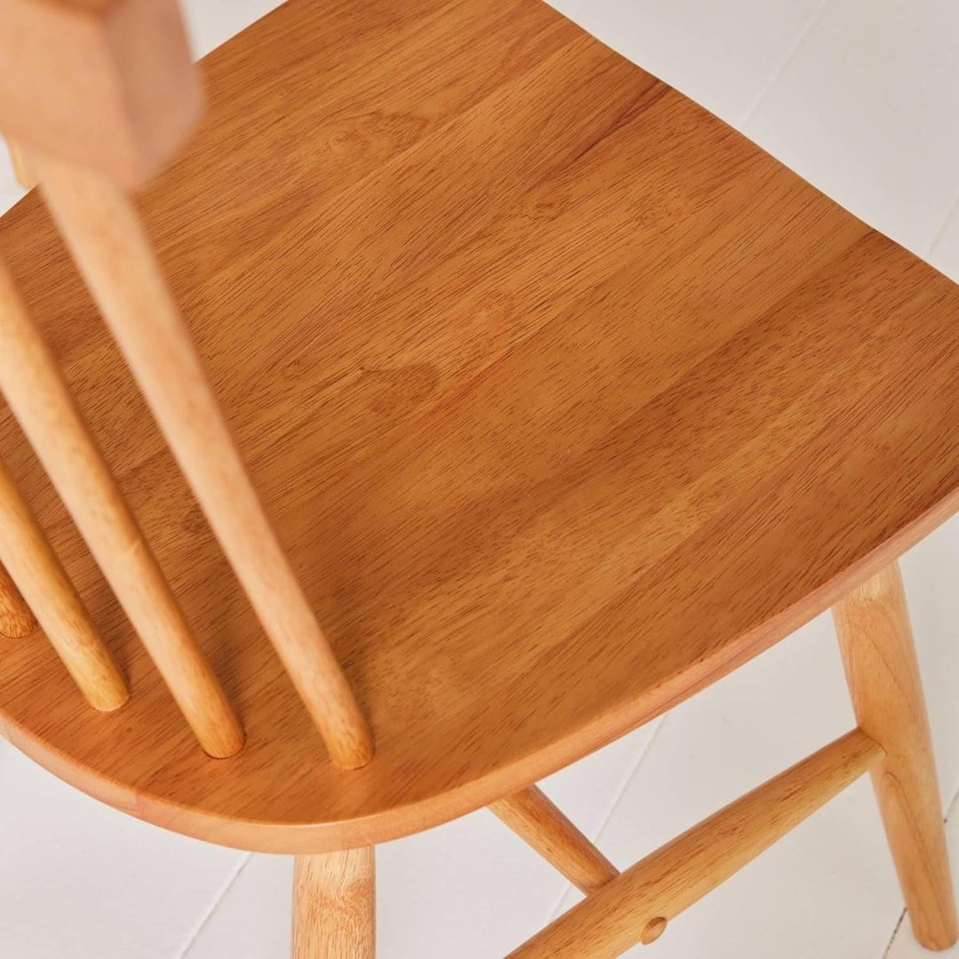 2 Chaises Bois Hévéa Classique | Horizon - Designix Chaises