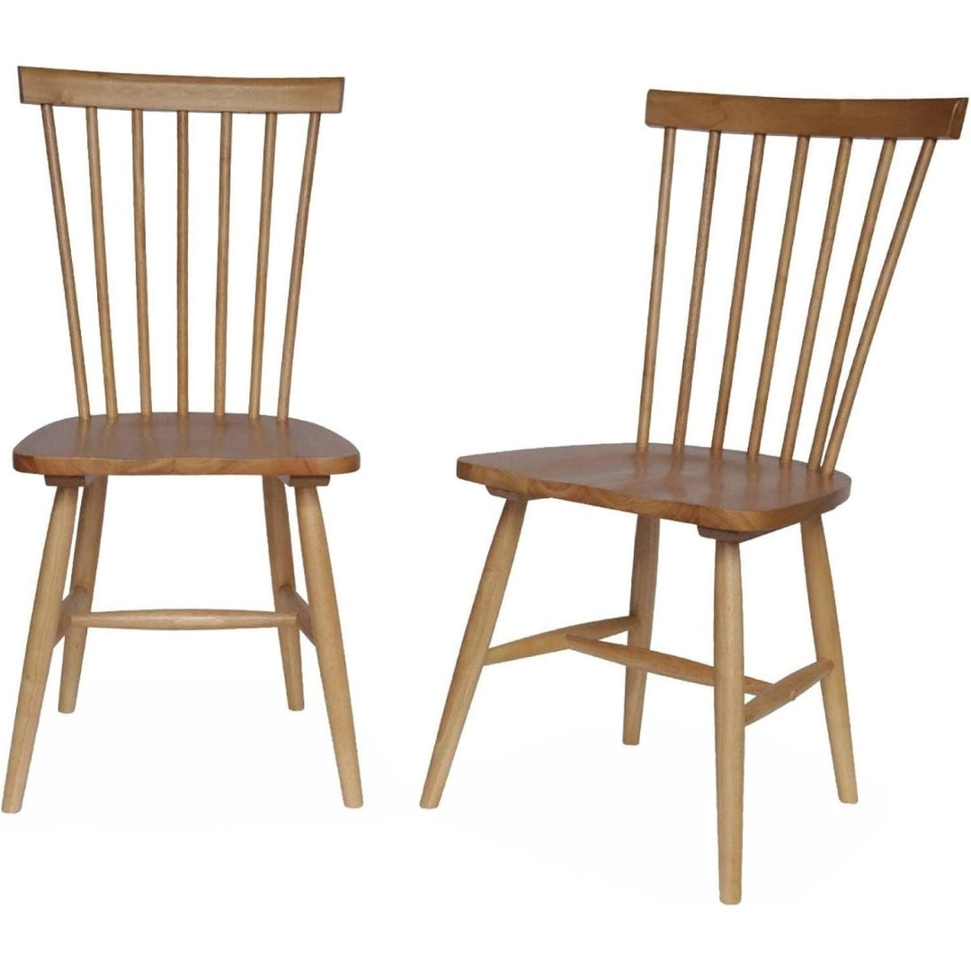 2 Chaises Bois Hévéa Classique | Horizon - Designix Chaises