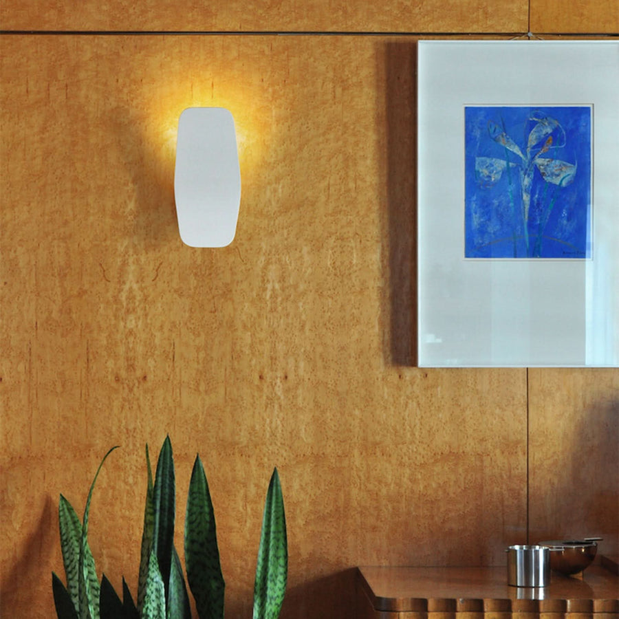 Applique murale LED Ashiya en aluminium, blanc mat, hauteur 27 cm