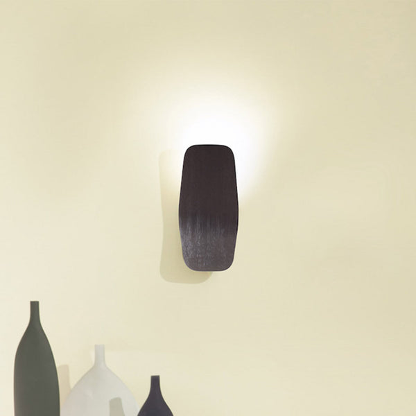 Applique murale LED Ashiya en aluminium, titane et noir brossé, hauteur 27 cm