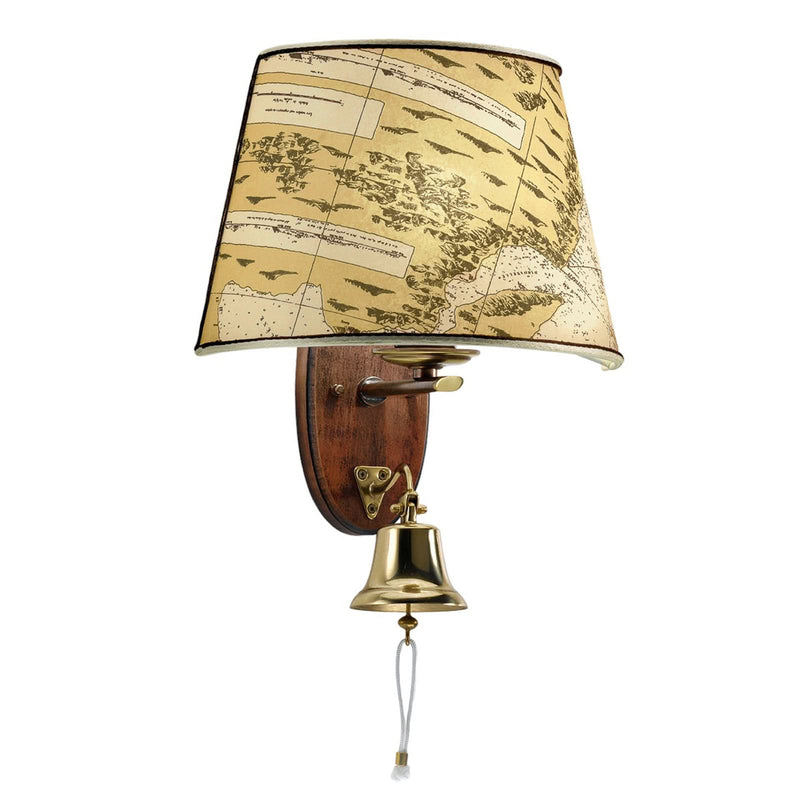 Applique murale Nautica en laiton, crème, hauteur 46 cm