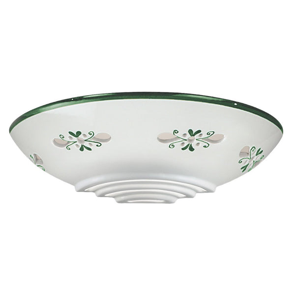 Applique murale Bassano en céramique, vert et blanc, hauteur 8,5 cm