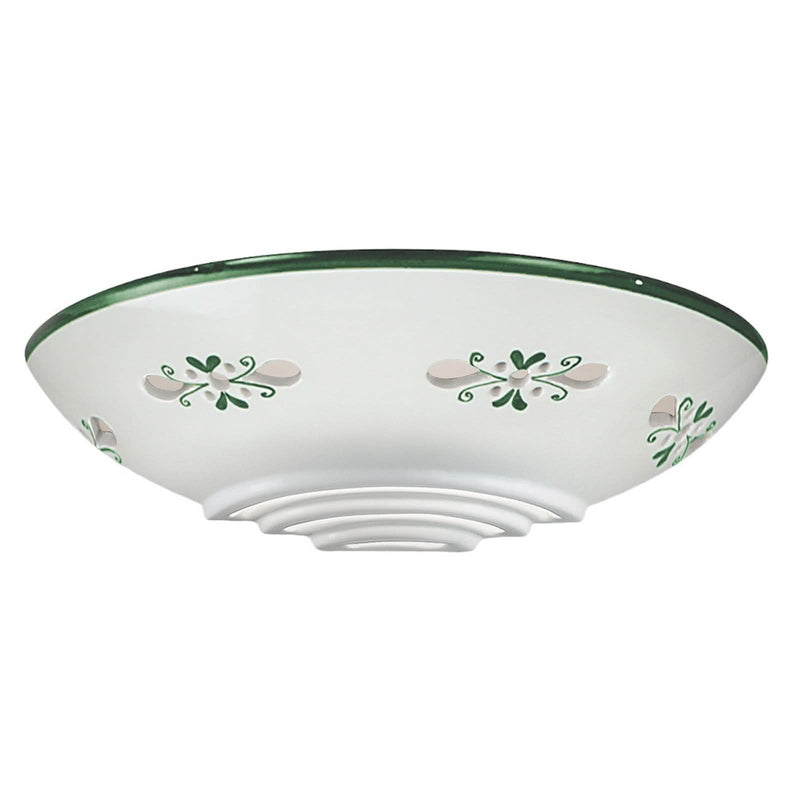 Applique murale Bassano en céramique, vert et blanc, hauteur 8,5 cm
