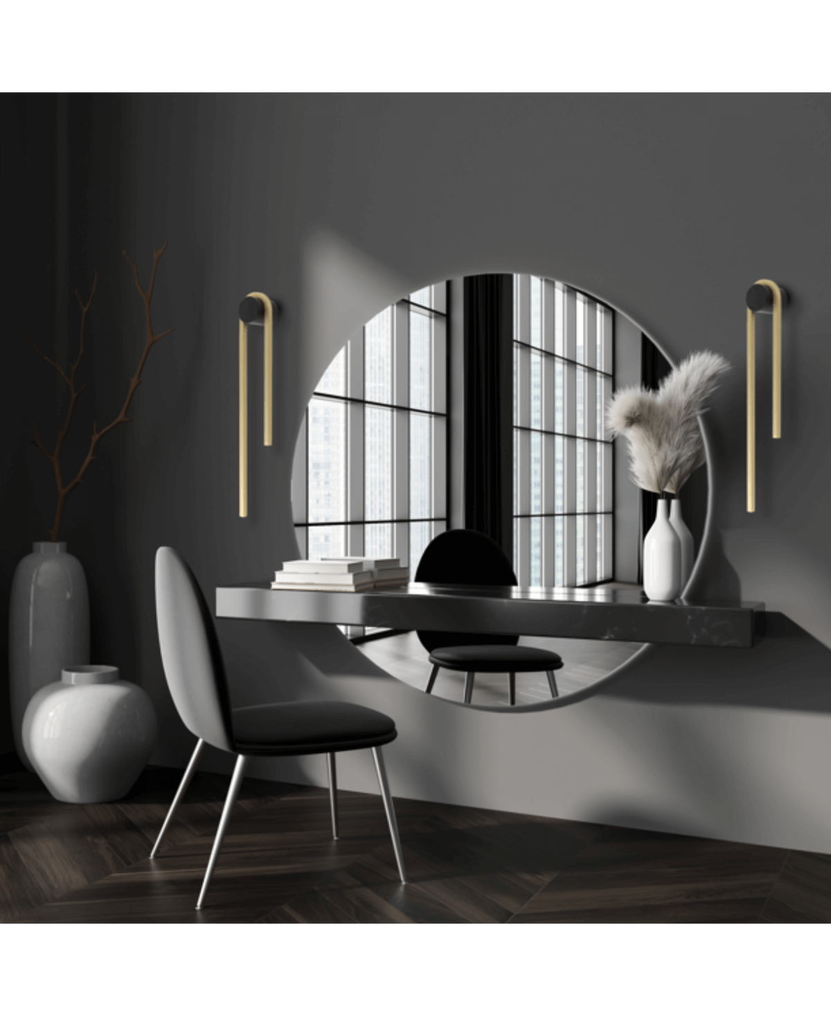 Applique ZAMBELIS 13W Dimmable DESIGN Noir et Dore 23107