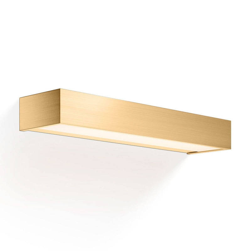 Applique murale LED Box en laiton, doré mat, hauteur 5 cm, IP44, 2700 K, 20,6 W