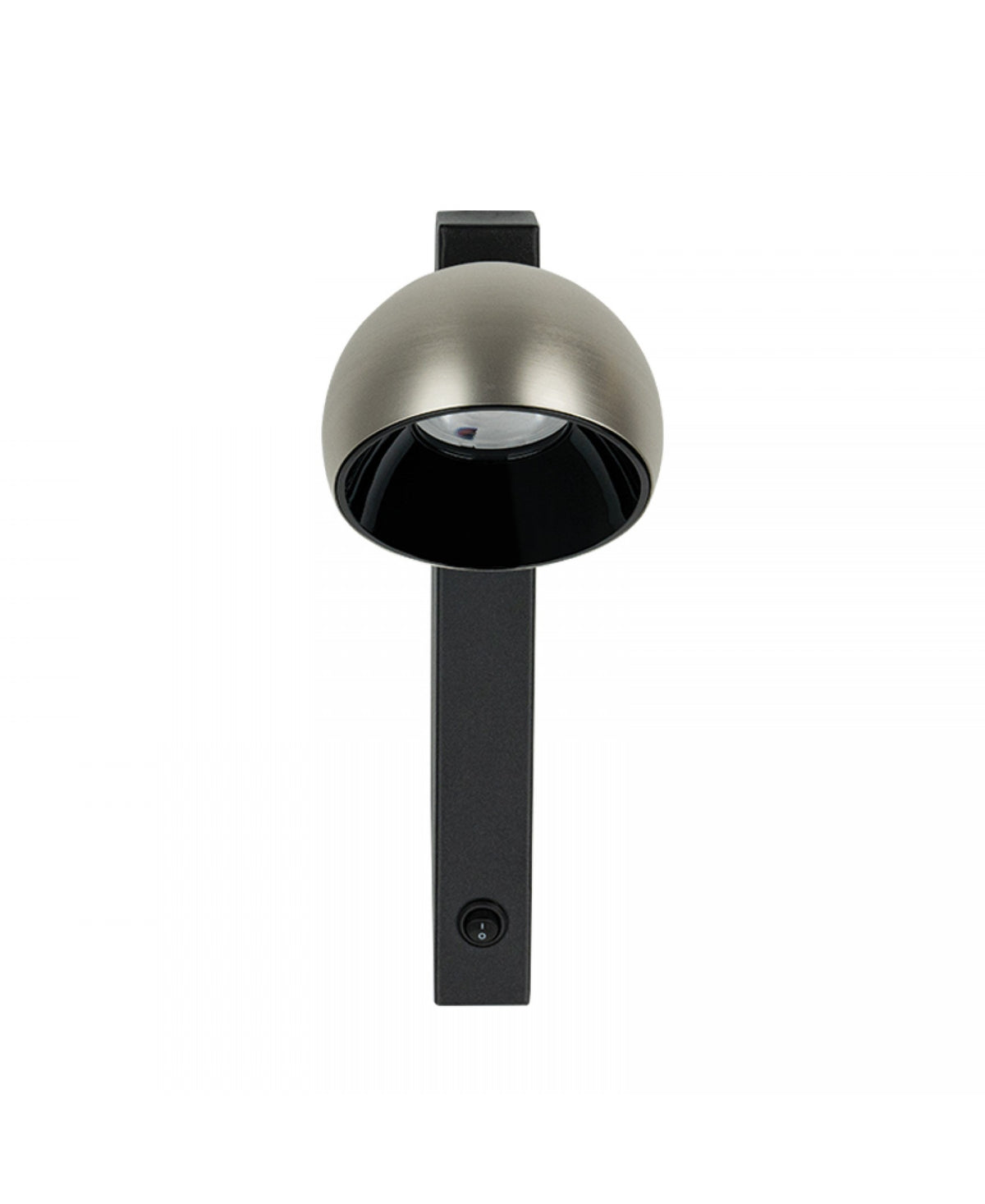Applique Murale ZAMBELIS 13W Dimmable DESIGN Noir Sable et Nickel Brosse 25341
