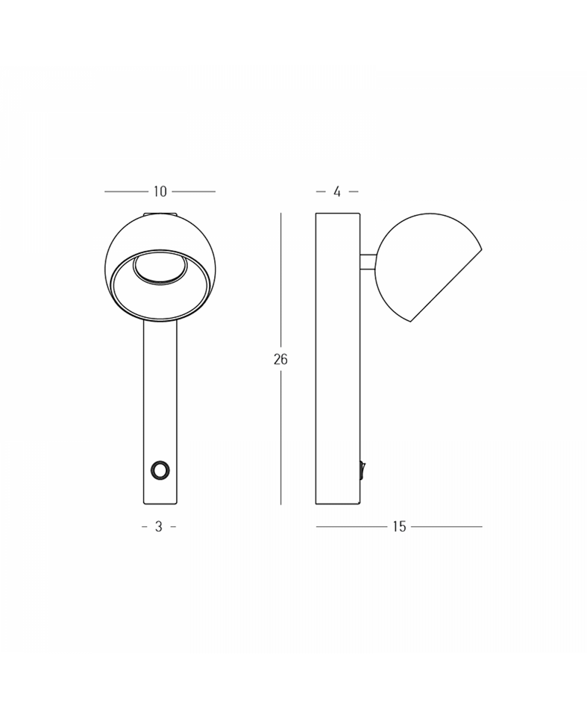 Applique Murale ZAMBELIS 13W Dimmable DESIGN Noir Sable et Nickel Brosse 25341