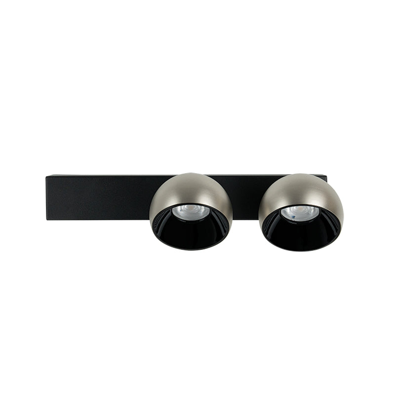 Applique Murale ZAMBELIS 25W Dimmable DESIGN Noir Sable et Nickel Brosse 25343