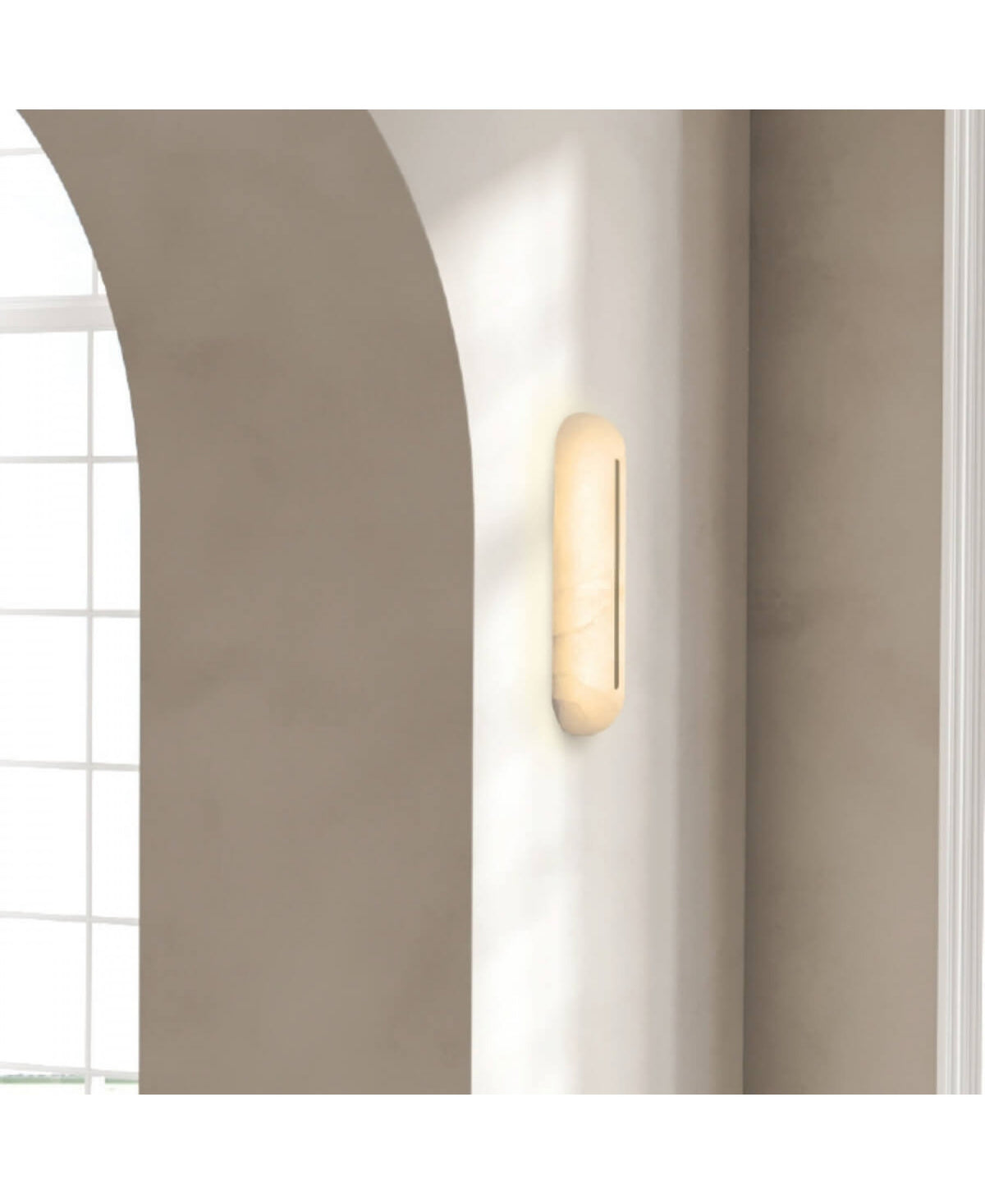 Applique Murale ZAMBELIS 14W Dimmable DESIGN Albatre Blanc et Laiton 2546