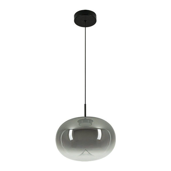 Suspension ZAMBELIS 8W DESIGN Verre Fume-Noir Mat 2607