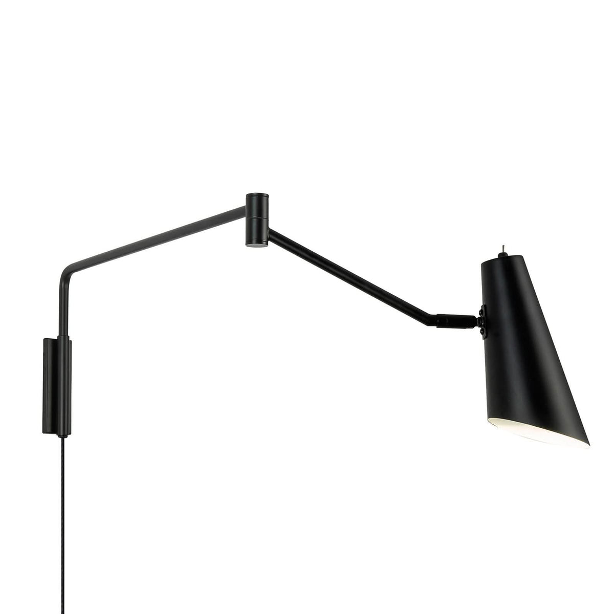 Applique murale Noa en métal, noir mat, hauteur 27 cm