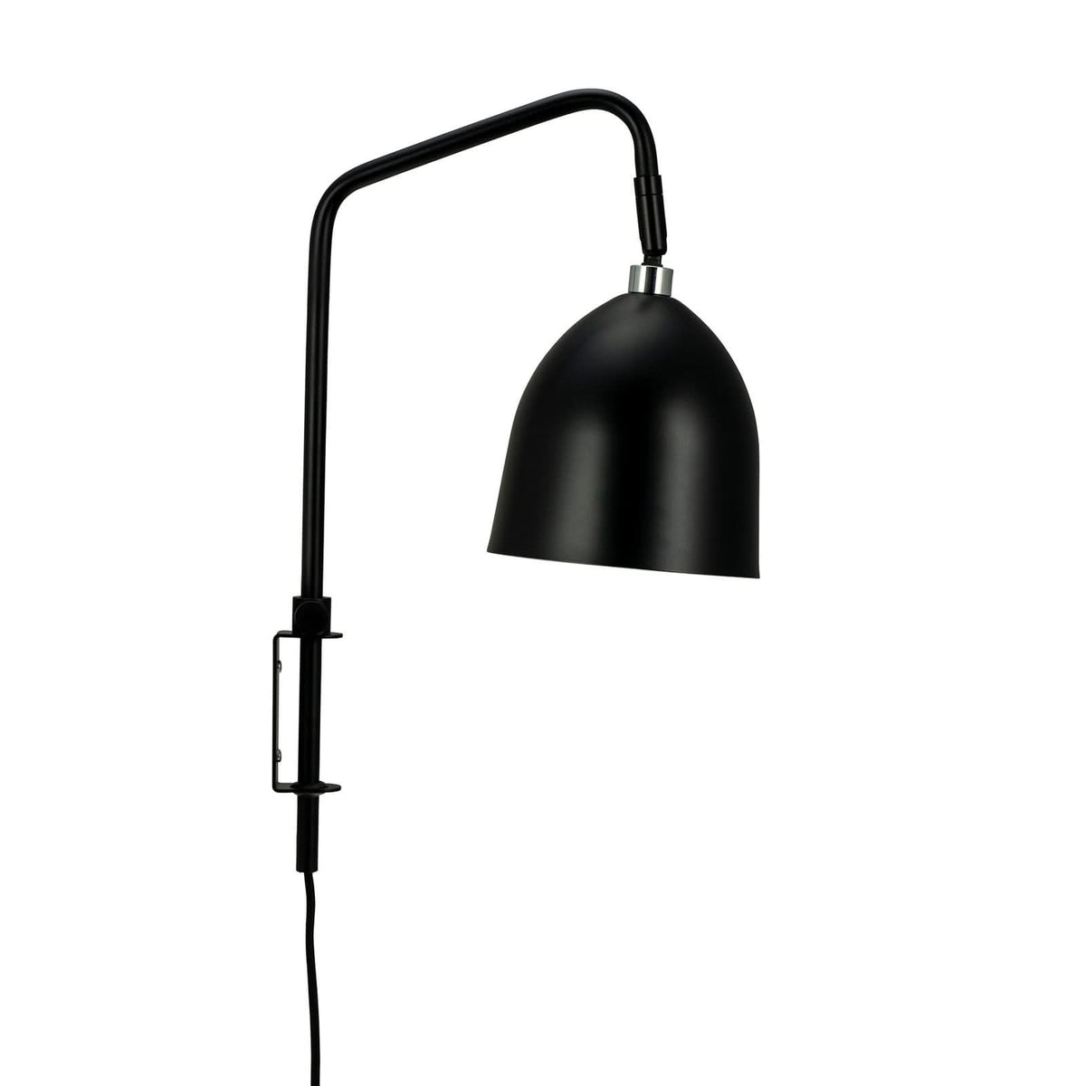 Applique murale Easton en métal, noir, hauteur 43 cm