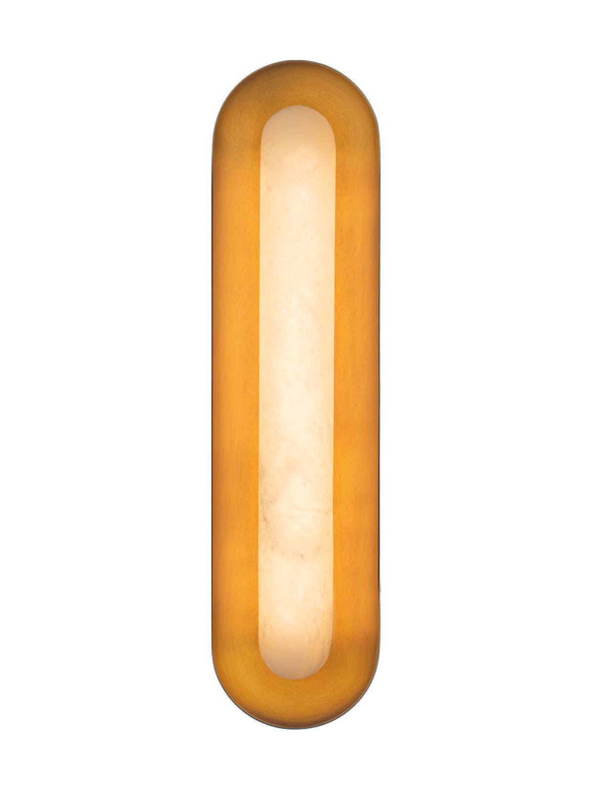 Applique allumée sur fond clair diffusant une lumière chaude et uniforme