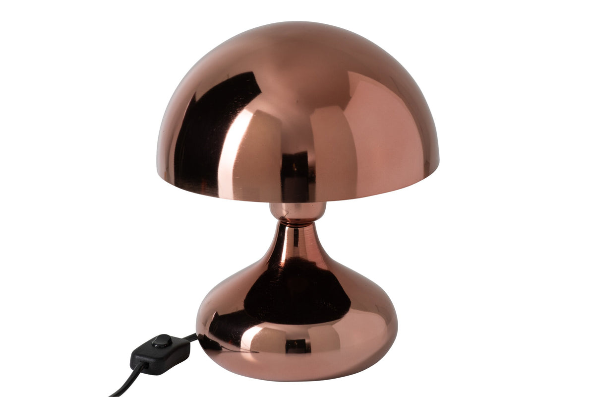 Lampe à poser champignon en métal brillant