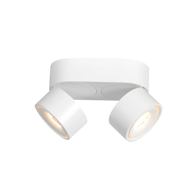 Spot 2 lampes blanc Fez 2674W dimmable orientable et inclinable