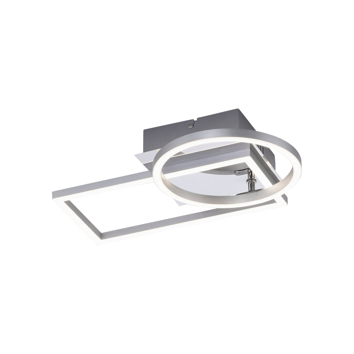 Plafonnier Iven acier, L 26 cm