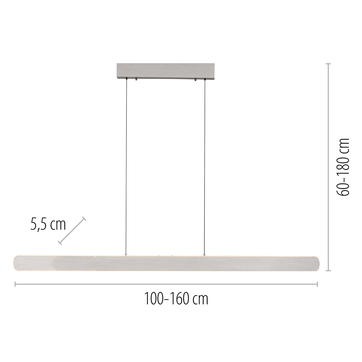 Suspension Adriana Round aluminium
