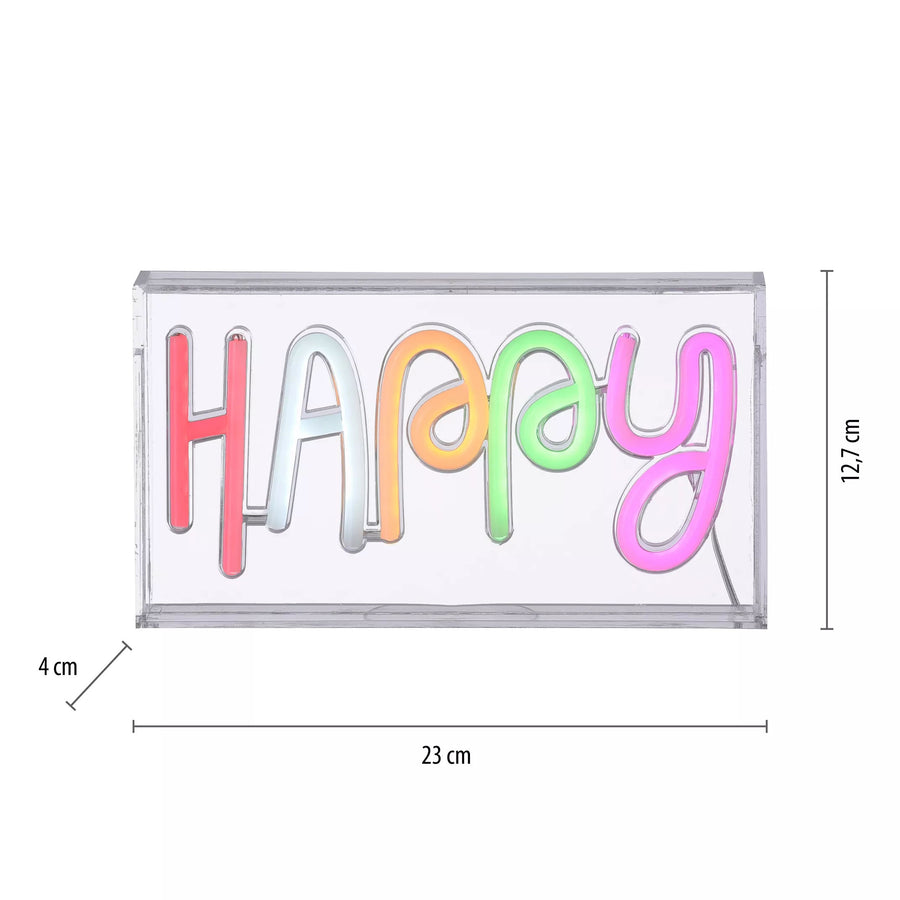 Applique murale Neon-Happy multicolore