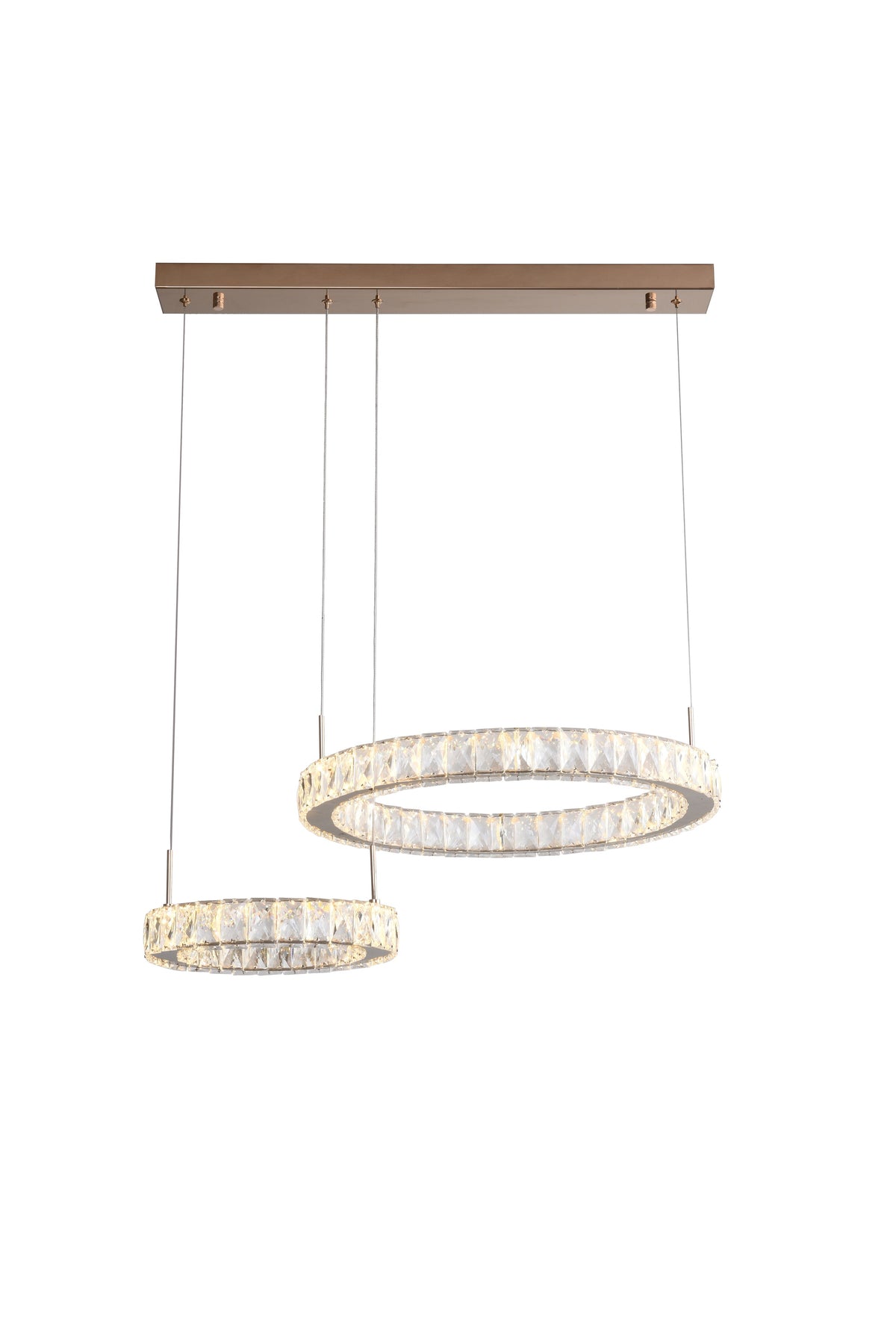Suspension Girona dorée, cristal (MD3713-2-3GT)