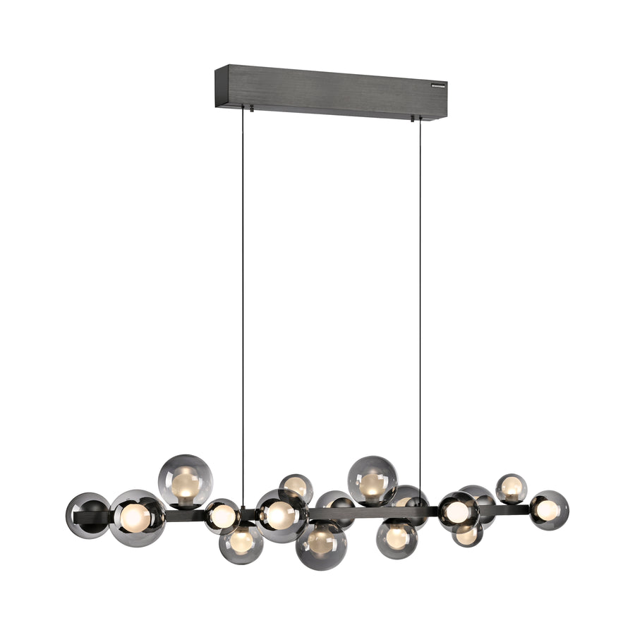 Suspension Pure E-Popup grise, verre, H 45 cm
