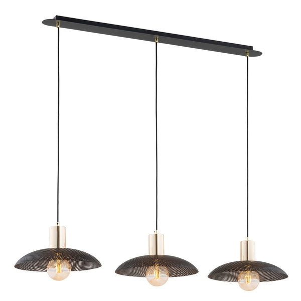 Suspension Spirit 3 lumières noire