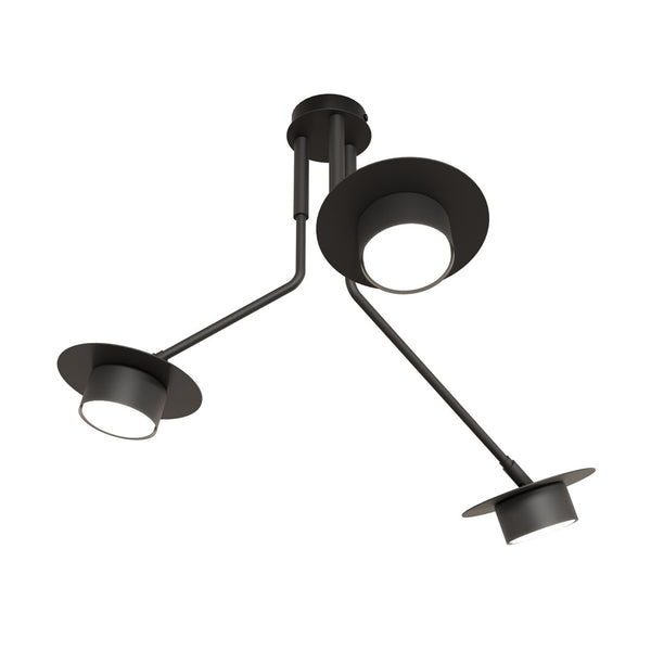 Plafonnier Mizu 3 lumières noir