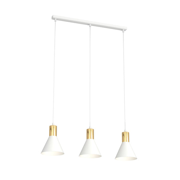 Suspension Rosa 3 lumières blanche