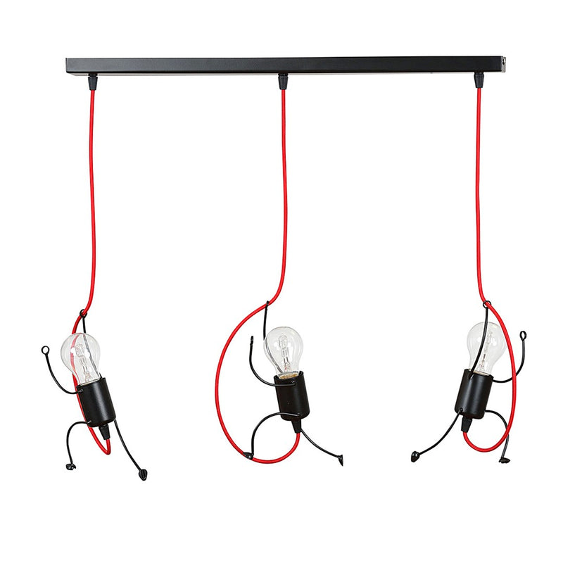 Suspension Bobi 3 lumières noire