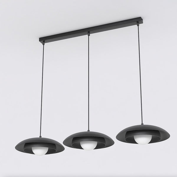 Suspension Skin 3 lumières noire