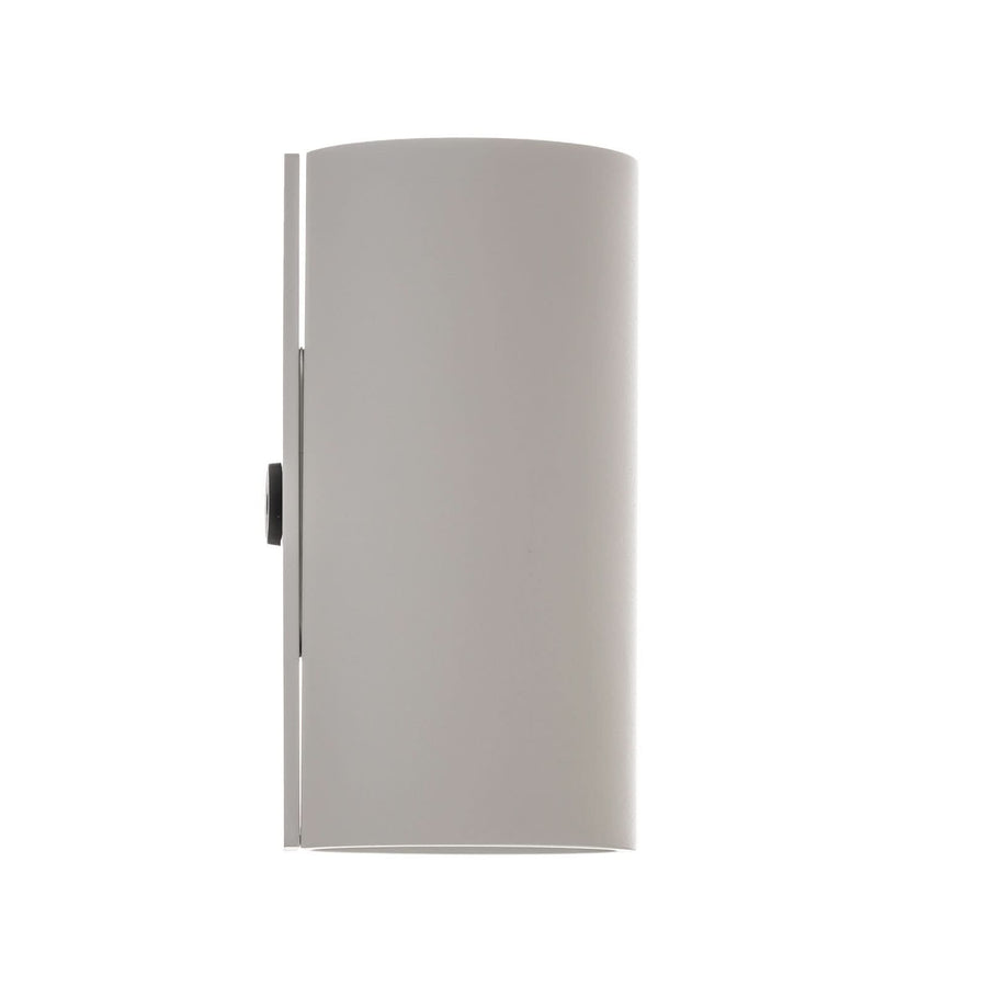Applique d'extérieur LED DLS Tubo en aluminium, blanc, 2 lumières, Ø 9 cm, IP54