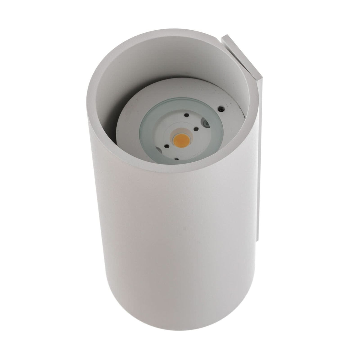 Applique d'extérieur LED DLS Tubo en aluminium, blanc, 2 lumières, Ø 9 cm, IP54