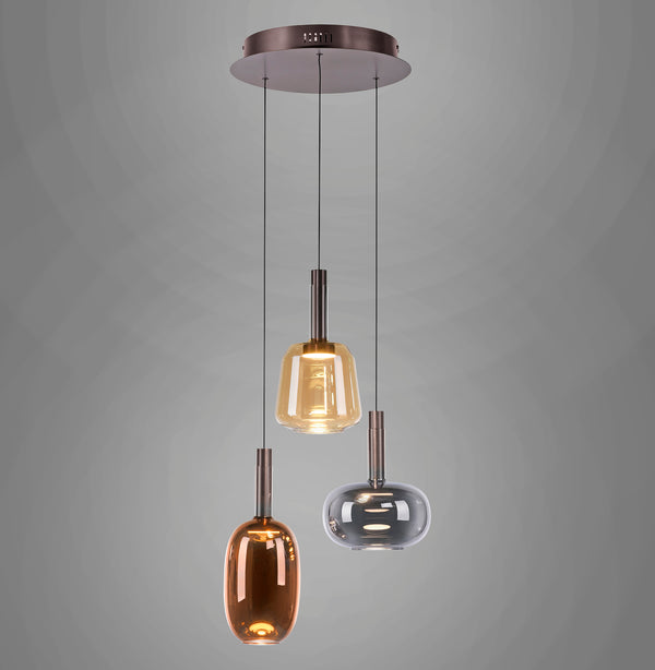 Suspension Irides multicolore, verre (2679-70)
