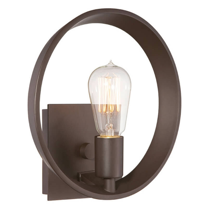 Applique murale Theater Row en métal, bronze, hauteur 25,4 cm