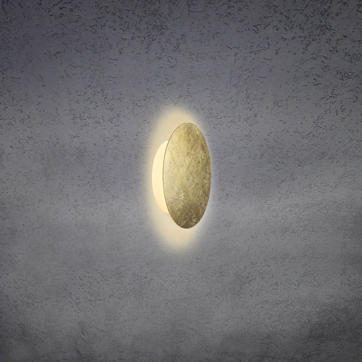 Applique murale LED Blade en aluminium, doré, Ø 18 cm