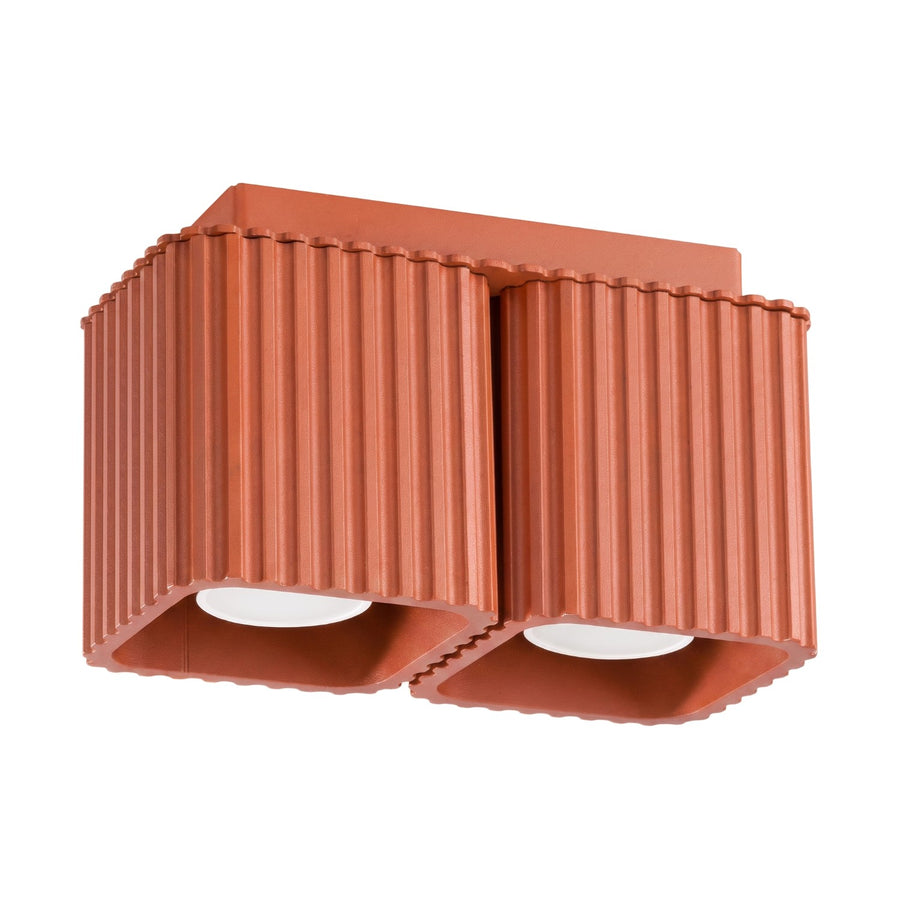 Plafonnier RIFF 2 GU10 Ocre rouge