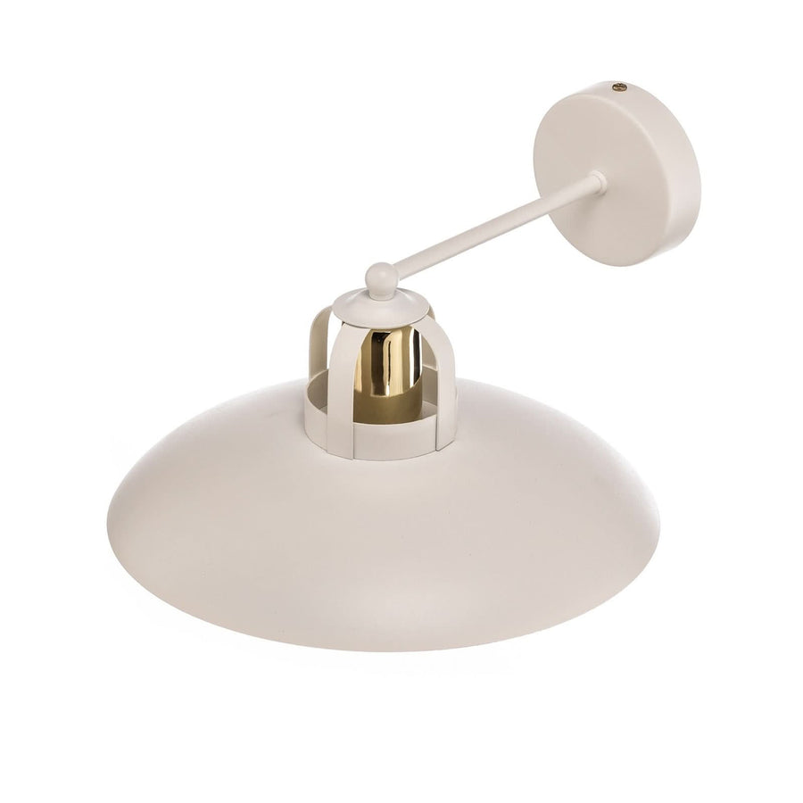 Applique murale Felix en métal, or et blanc, hauteur 20 cm