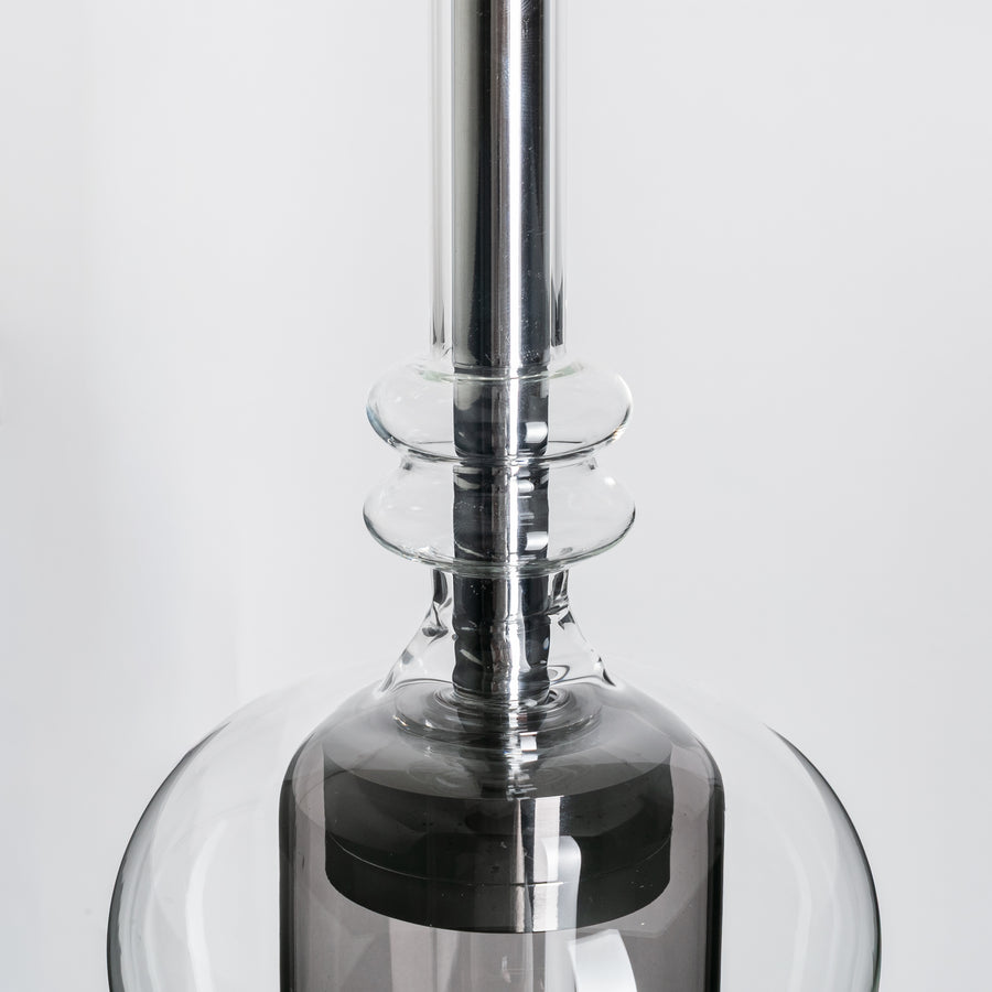 Suspension Tagna noire et fumée, verre