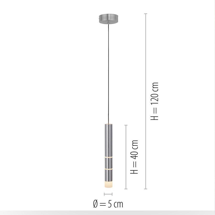 Suspension Pure-Vega aluminium, L 12 cm