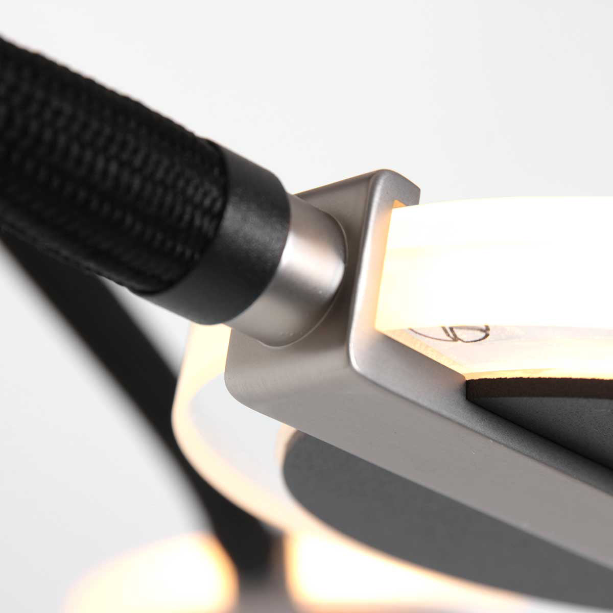 Plafonnier Turound 3375ZW – lampe noire en verre à LED
