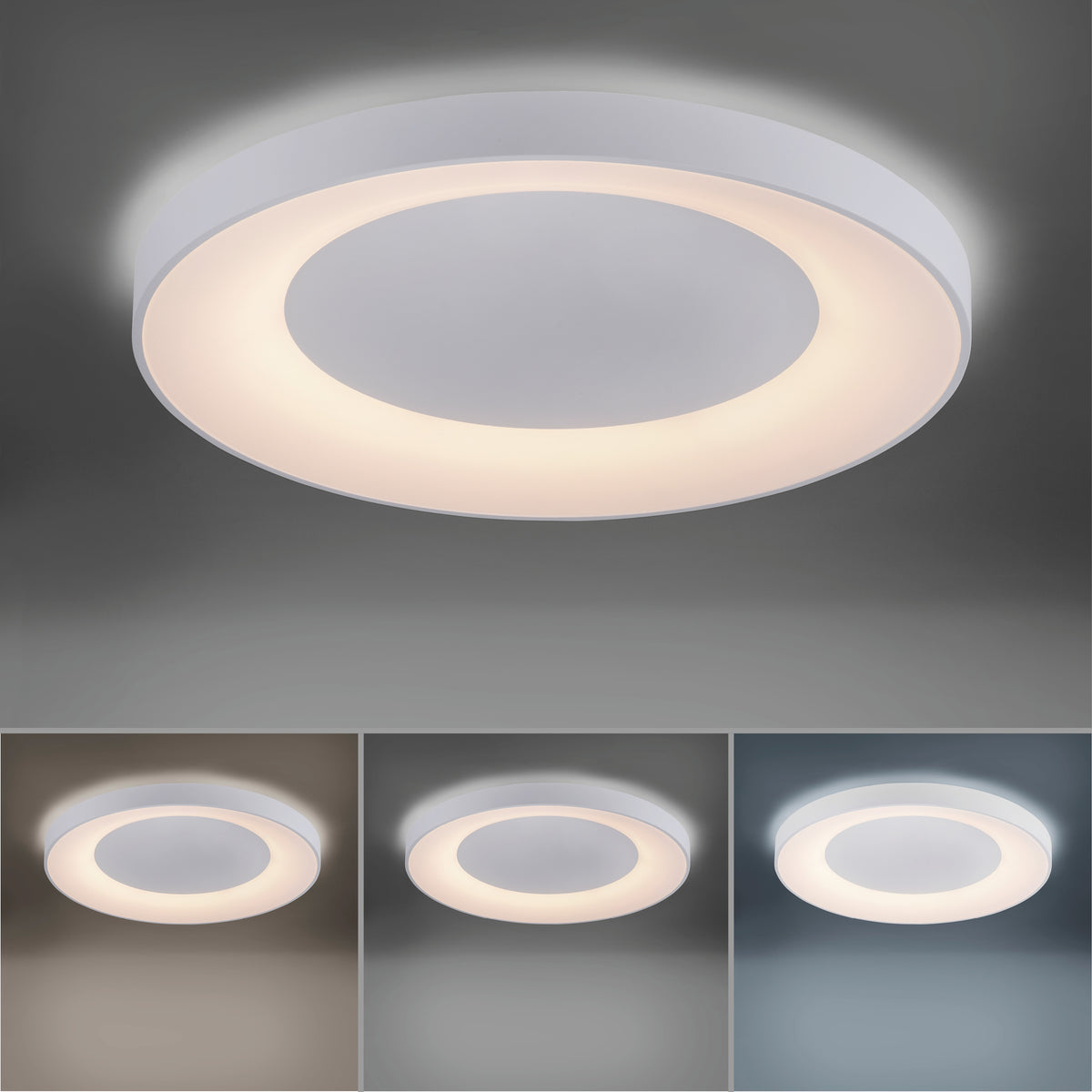 Comparaison de trois températures de couleur: blanc chaud, neutre et froid