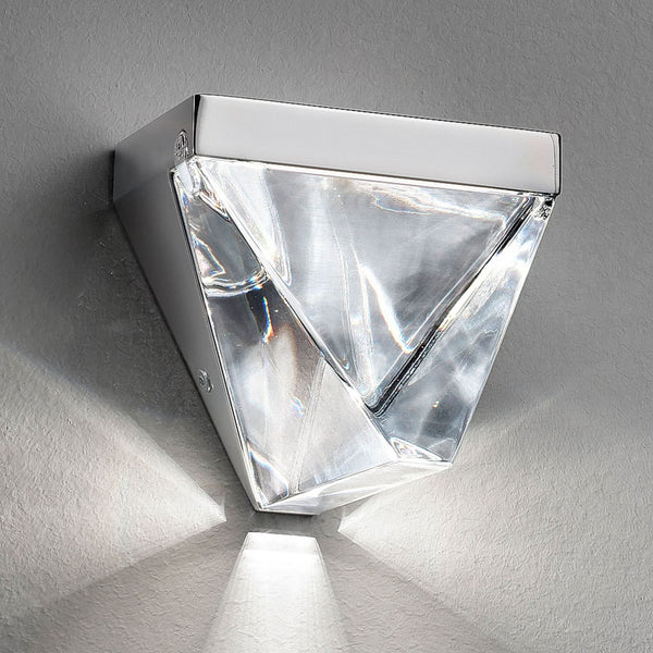 Applique murale LED Tripla en verre, aluminium, hauteur 9,3 cm