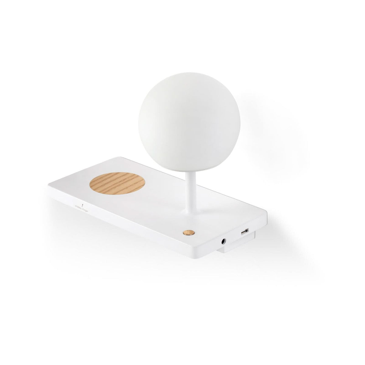 Applique murale LED Niko en verre, marron et blanc, hauteur 14,5 cm