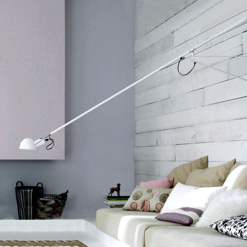 Applique murale 265 en laiton, blanc