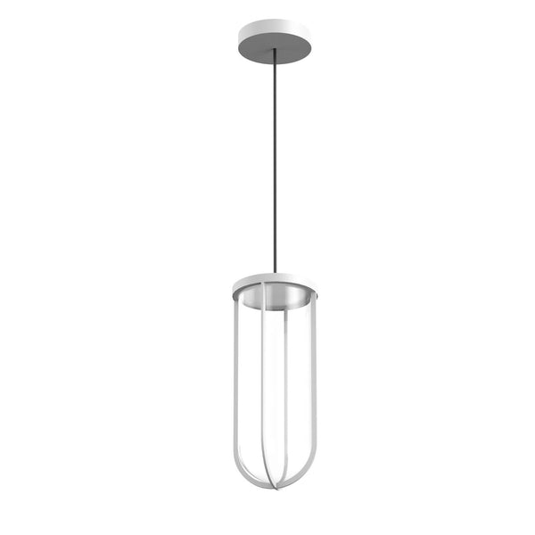 Suspension d'extérieur LED In Vitro en verre, blanc, Ø 18 cm