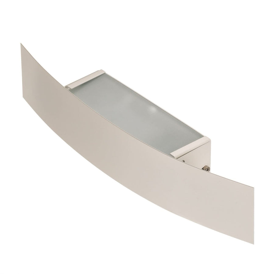 Applique murale LED Riga en verre, blanc, hauteur 7 cm