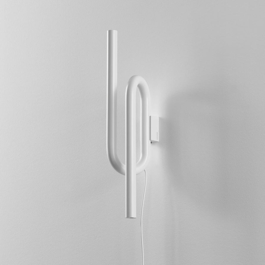 Applique murale LED Tobia en métal, blanc, 2 lumières, hauteur 40 cm