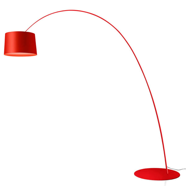 Lampadaire LED Twiggy en verre, rouge, hauteur 223,5 cm