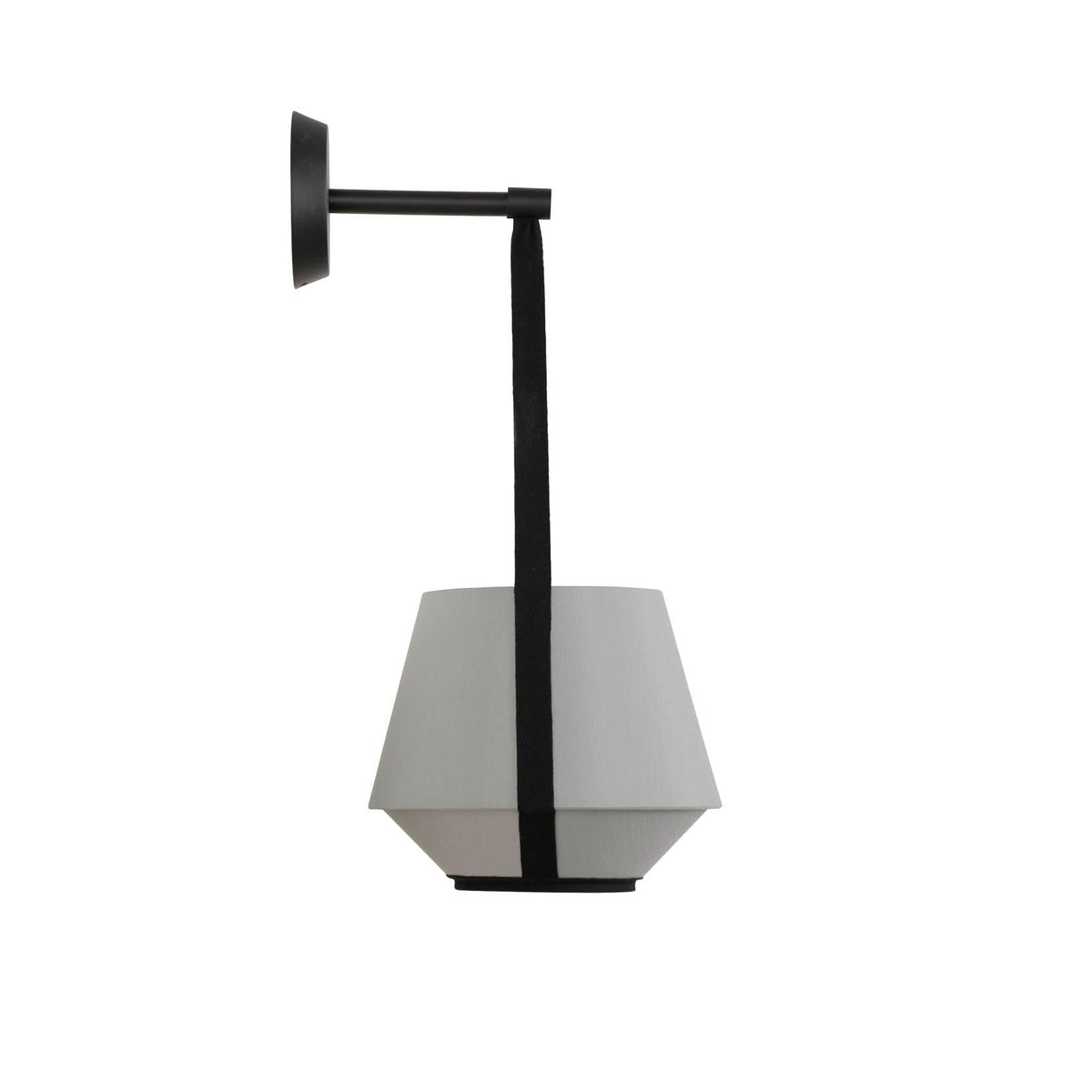 Applique murale Carrie XS en coton, gris, hauteur 47 cm
