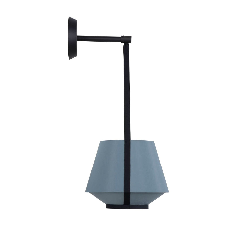 Applique murale Carrie XS en coton, bleu, hauteur 47 cm